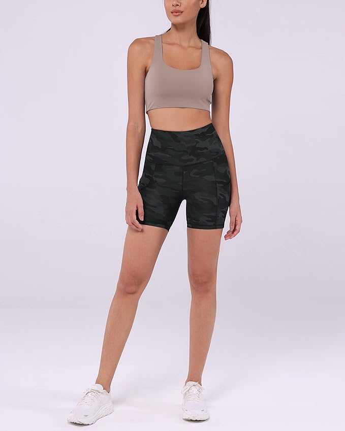 ODODOS Women's Tummy Control Biker Shorts 2.0 with Pockets High Waist Athletic Workout Yoga Shorts-3.5''/ 5"/ 8" / 10" Inseam