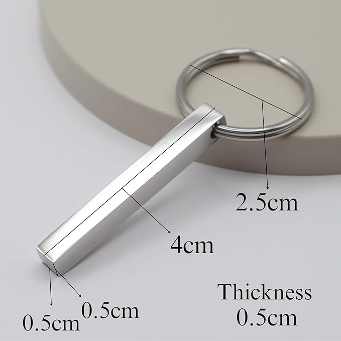 Hiyong Personalized Keychain Custom Photo Keyring Customized Gifts for Men Custom Keychain with Your Photo Logo or Text
