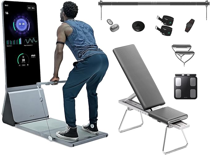 AEKE Smart Home Gym System- Fitness Mirror K1: AI-Powered All-in-One Fitness Machine for Full-Body Strength Training and Personalized Workout