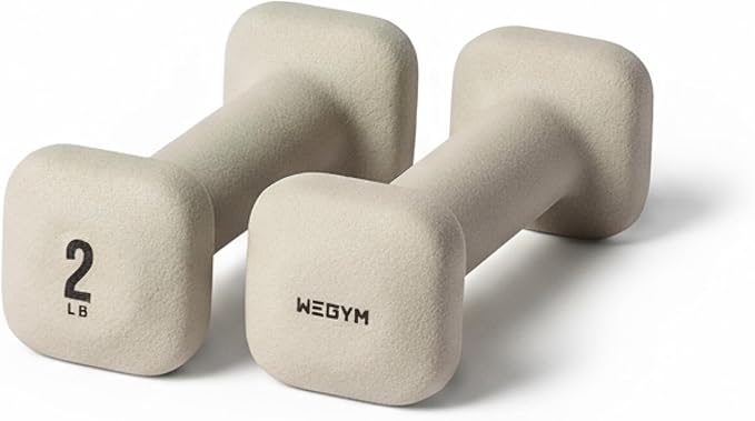 WeGym SafeGrip Square Dumbbells with Anti Slip Handles, Aesthetic Free Weights for Home Workouts, Stable Design Prevents Rolling during Floor Exercises