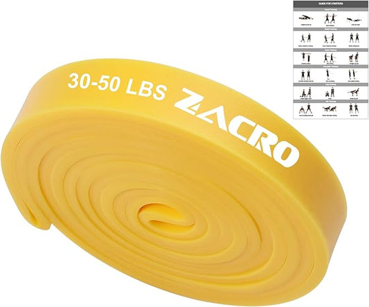 Zacro Resistance Bands, 6 Resistance Levels Pull Up Assistance Bands, Exercise Bands for Men&Women, Heavy Duty Resistance Band Set with Door Anchor, for Working Out, Muscle Training, Physical Therapy