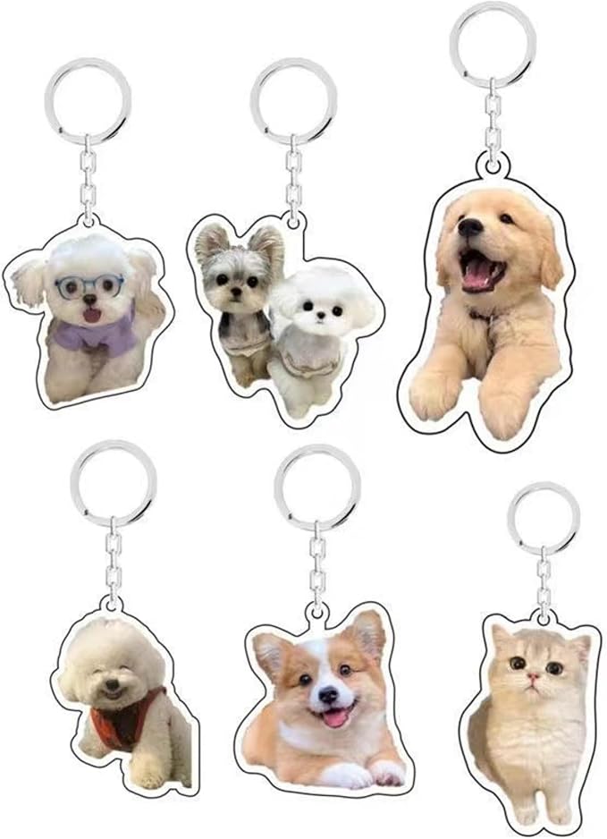 Hiyong Personalized Keychain Custom Photo Keyring Customized Gifts for Men Custom Keychain with Your Photo Logo or Text