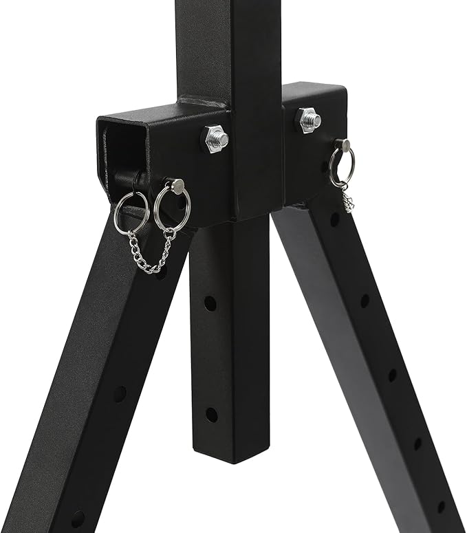 YIYIBYUS Adjustable Triangular Pull Up Dip Station Bar, Triangular Pull Up Station for Home Gym Strength Train 440LBS