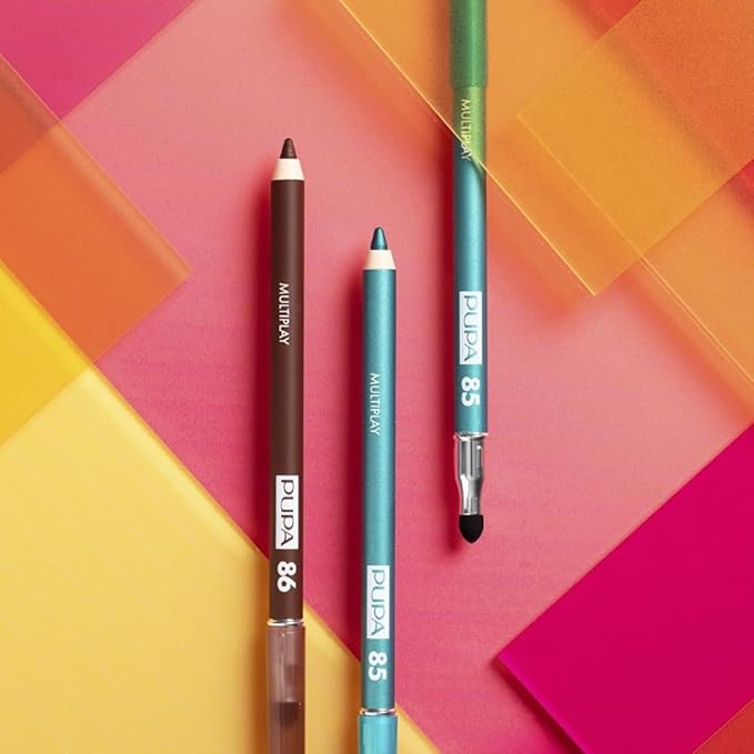 Pupa Milano Multiplay Eye Pencil - Creamy, Blendable Eyeliner With Smudge Tip - Create Long Wearing, Glamorous Intensity - Smooth, Lasting Color Liner For Waterline Or Lid - 03 Pearly Sky - 0.04 Oz