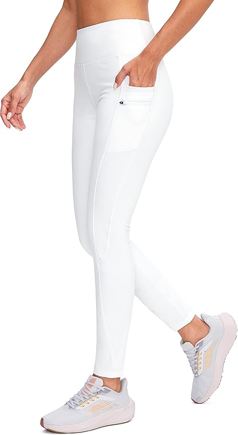 G Gradual Women's Fleece Lined Winter Leggings with Pockets Water Resistant High Waisted Thermal Warm Pants Running Hiking