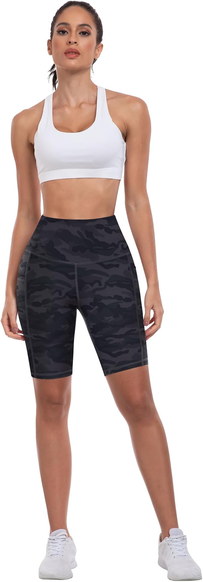 ATHVOTAR Biker Shorts Women with Pockets - 3"/5"/8" High Waisted Workout Spandex Tummy Control Gym Running Yoga Shorts