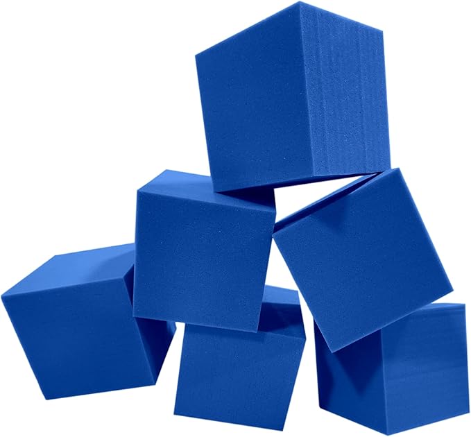 ENVIROLITE 6" Foam Cubes | Premium Quality Foam Cubes for Foam Pits | for BMX Pits, Trampoline Parks, Ninja Gyms, Gymnastics & Skatepark Foam Pits | 64 Foam Cubes