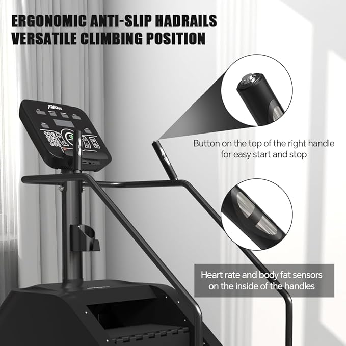SPART Stair Climber with LED Screen, Commercial Grade Stepmill Exercise Machine, 15 Speed Levels Stair Climber Stepping Machine for Cardio and Lower Body Workouts, 660LBS, 15-164 Steps/Minute