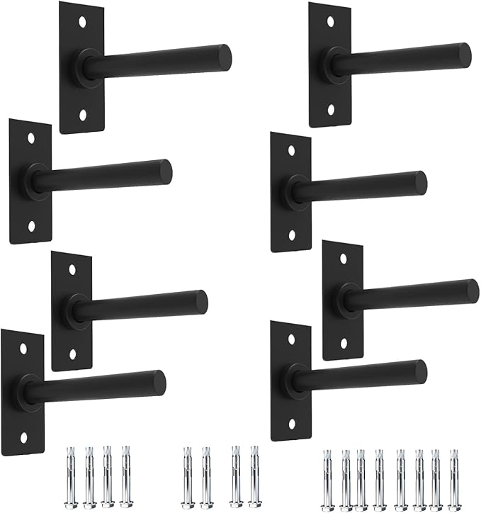 Wall Mounted Weight Plate Holder,Steel Bumper Plate Storage Rack with Screws and Thick Pad, Space Saving Holder for Home Gym,Max Weight Capacity 300 LBS