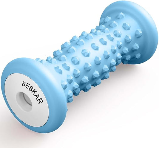 BESKAR Foot Massager Roller for Plantar Fasciitis Relief, Portable Feet Roller to Deep Tissue Muscle Massage, Foot Arch and Heel Pain, Reflexology Tool