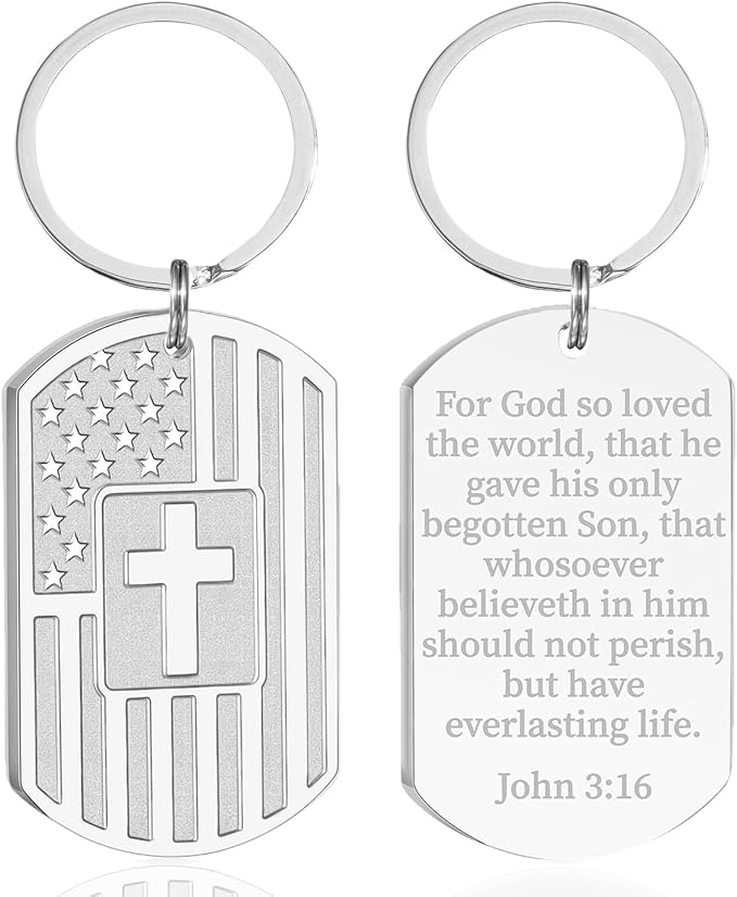 DuoDiner Stocking Stuffers Christmas Gift-Keychain Gifts for Men Religious Mens Gifts