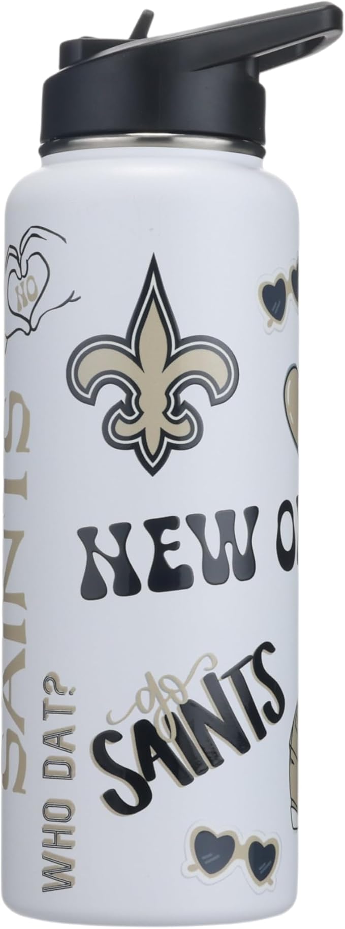 The Memory Company Officially Licensed NFL 34oz Water Bottle - Premium Stainless Steel Double-Wall Insulated, Leakproof Design