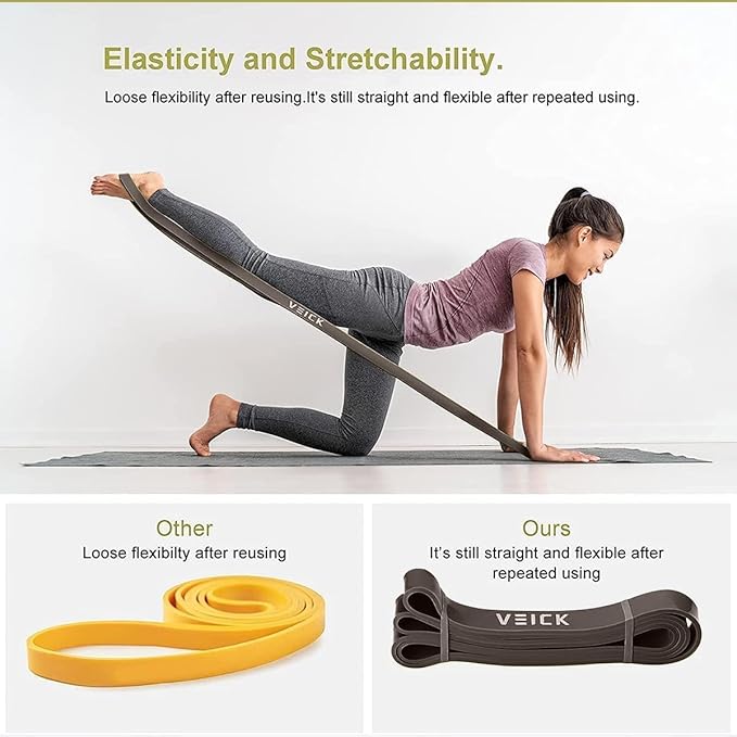 VEICK Resistance Bands for Working Out, Exercise Bands, Workout Bands, Pull Up Assistance Bands, Long Heavy Stretch Bands Set for Men and Women, Power Weight Gym at Home Fitness Equipment