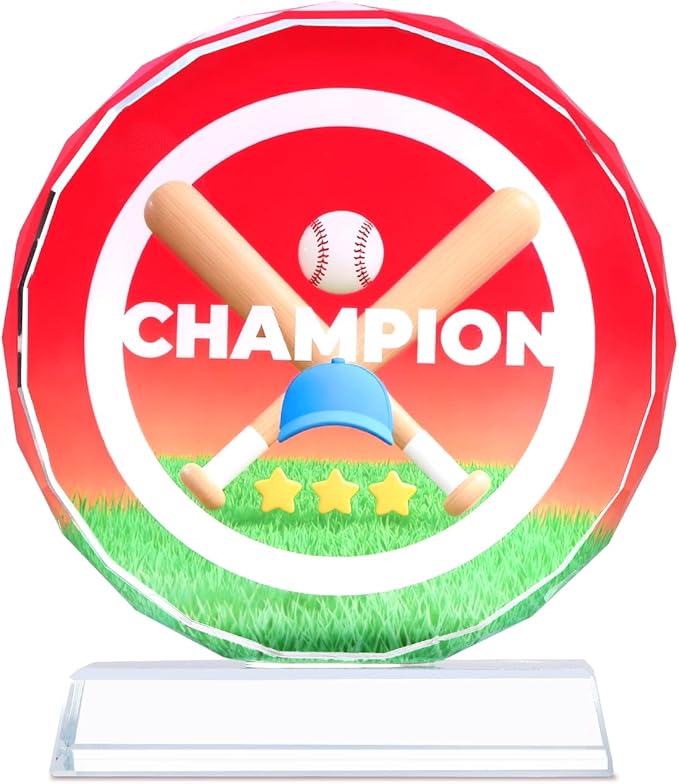Crystal Trophy Award for Kids & Adult, Champion Football Baseball Soccer Basketball Sports Winner Trophies, Award Trophy for Sports Championships Tournaments Award Competitions Rewards Prizes