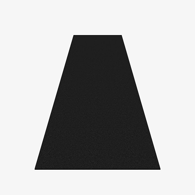 IncStores 8mm Thick Strong Rubber Flooring Roll | Flexible Recycled Rubber Roll Flooring for a Stronger and Safer Basement, Home Gym, Shed, or Trailer | Black, 1 Mat