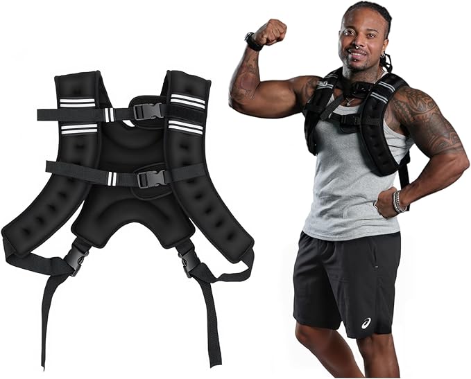 MIKOLO Weighted Vest, 8lb/12lb/16lb Weight Vest for Women & Men, Weight Vest with Reflective Stripe for Walking, Running, Strength Training & Workout(8lb)