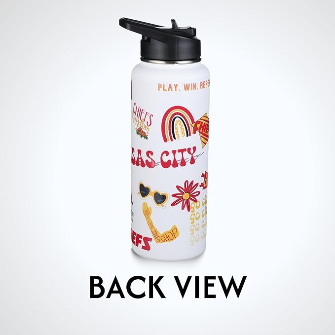 The Memory Company Officially Licensed NFL 34oz Water Bottle - Premium Stainless Steel Double-Wall Insulated, Leakproof Design