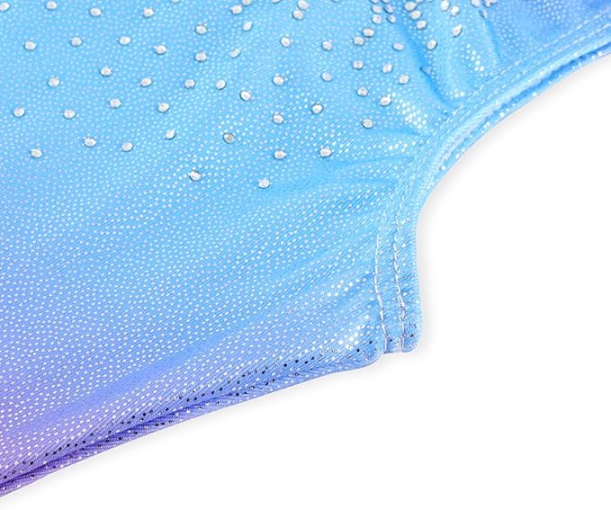 Leotards for Girls Gymnastics Toddler Dance Biketards Mermaid Unicorn Athletic Dance Wear Shiny Rainbow Blue Hotpink
