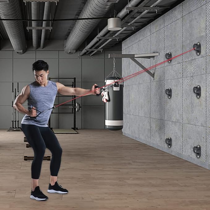 Wall Mount Workout Anchors - Resistance Bands Anchors for Home Gym Exercise, Strength Training