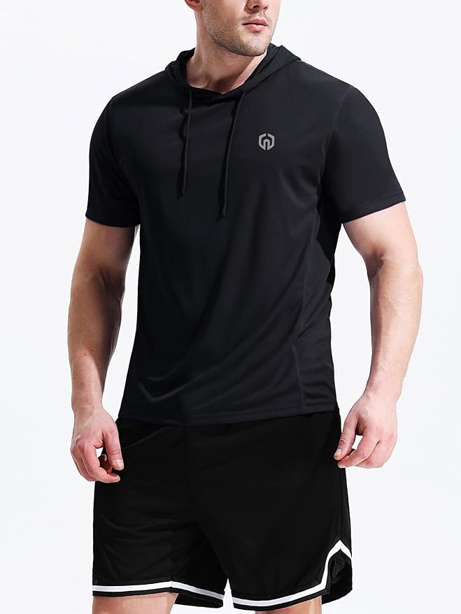 NELEUS Dry Fit Workout Athletic Muscle Tank Top Running Shirts with Hoods