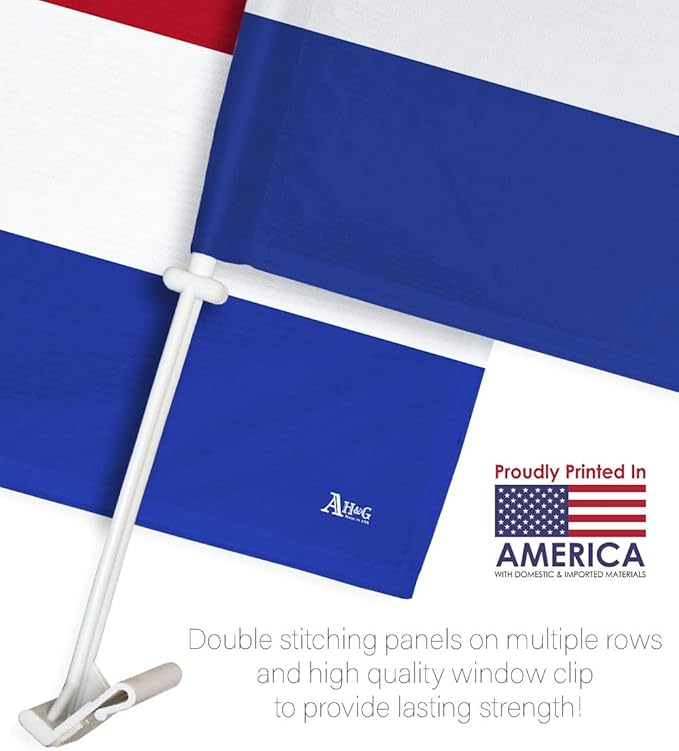 World Cup 2022 Netherland Car Flag Bandera Para Carros De Netherlands Auto Decorations Small Banner For Window Clip Pole Accessories FIFA Sports Fans Outdoor Flags Trophy Game Soccer Gifts Made In USA