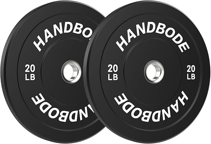 2-Inch Weight Plates High Bounce, Olympic Bumper Plate Set 45/100/160/190/260/300lb, Colored Weight Plates Set for Home Gym, Barbell Weights Rubber Strength Training Plate for Weight Lifting
