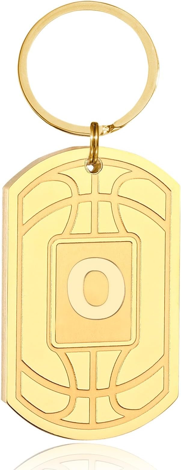 Stocking Stuffers Christmas Gift- Initial Keychain Gifts for Men,Mens Gifts Basketball Keychains for Men Dad