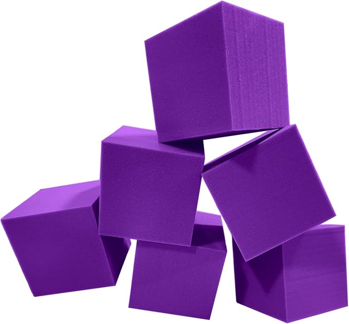 ENVIROLITE 6" Foam Cubes | Premium Quality Foam Cubes for Foam Pits | for BMX Pits, Trampoline Parks, Ninja Gyms, Gymnastics & Skatepark Foam Pits | 64 Foam Cubes