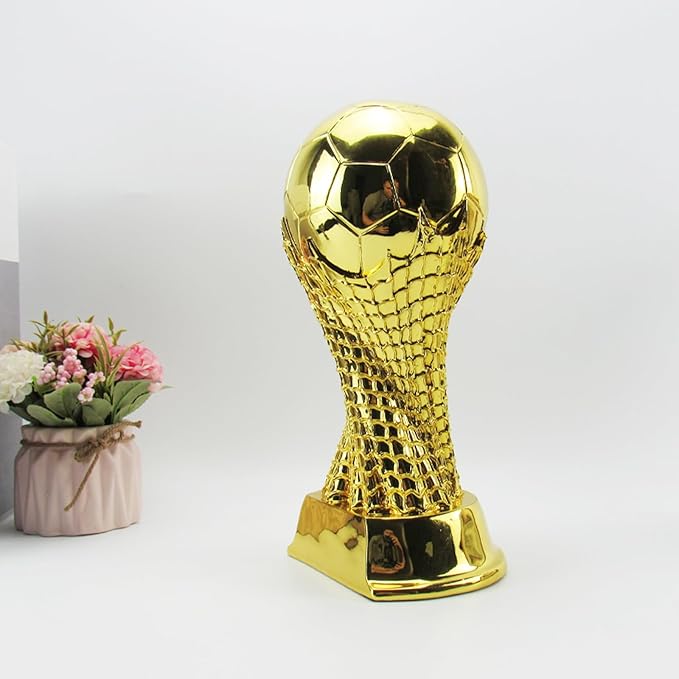 Resin Football Trophy Models, Fan Collectibles, Champions, Gold Medals MVP、 Most Valuable Player Trophy, Gift Award, Birthday Gift, Christmas Gift (8 inch)