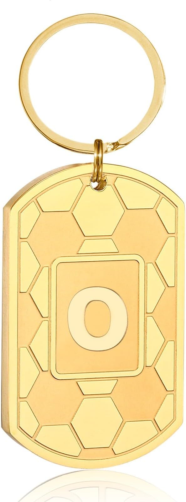 Stocking Stuffers Christmas Gift- Initial Keychain Gifts for Men,Soccer Dog Tag Mens Keychains for Men Him Dad