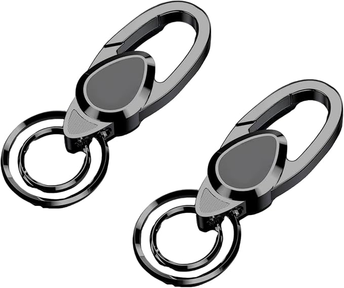 2 Pack Keychain, Sturdy Key Ring,Clip Holder Organizer for Home,Car