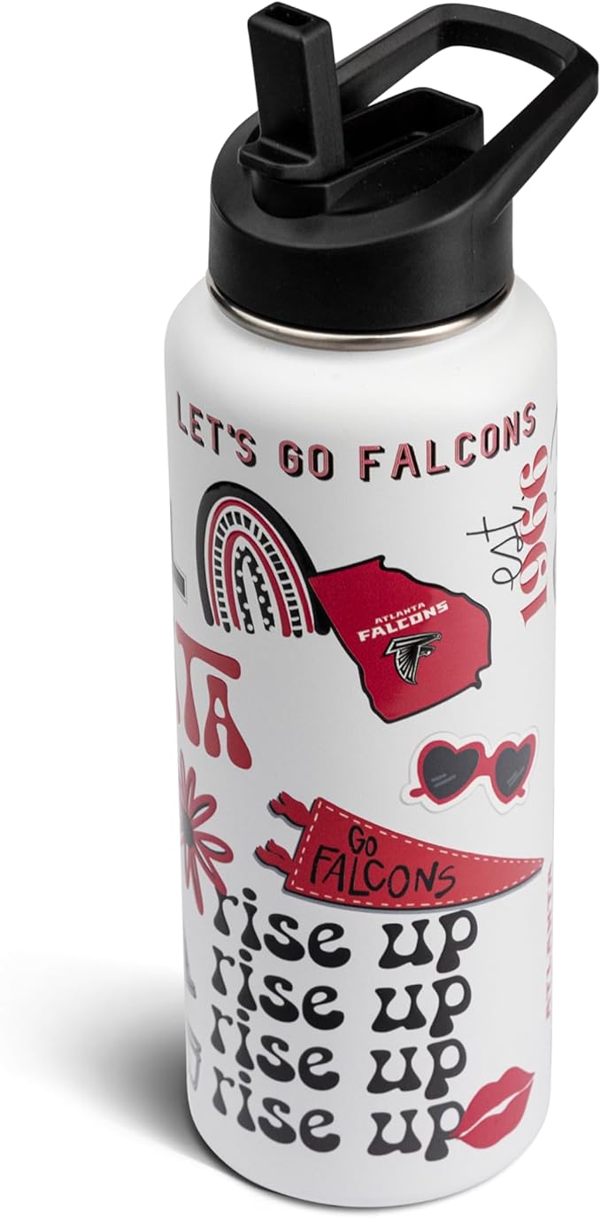 The Memory Company Officially Licensed NFL 34oz Water Bottle - Premium Stainless Steel Double-Wall Insulated, Leakproof Design