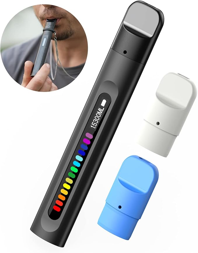 Breathing Exercise Device, Portable Breathing Training Device for Better Breathe, Guided Smart Breathing Exercise Assistant for Athletes andSports Enthusiasts