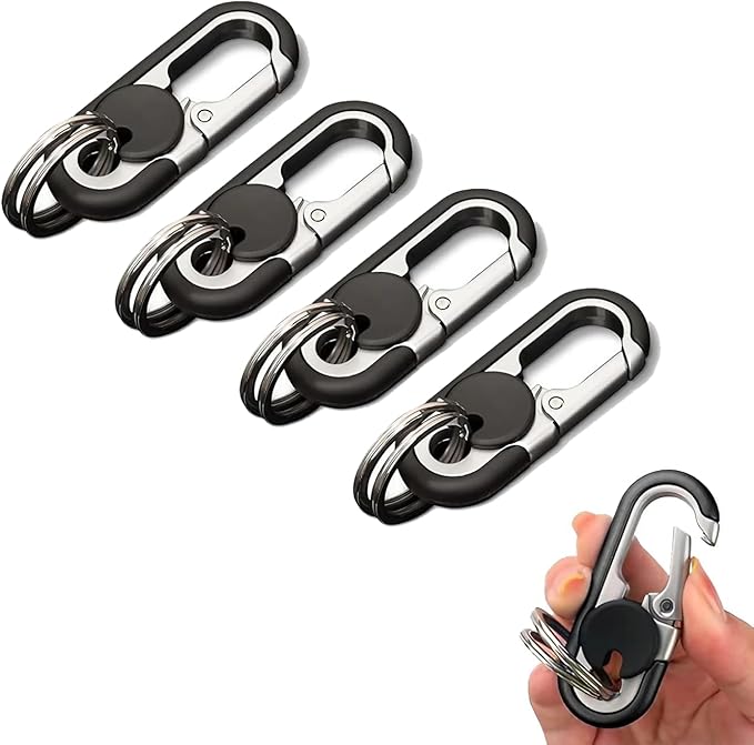 Men's Car Key Chain 2pcs, Personalized Creative Stainless Steel Car Keychain for Men