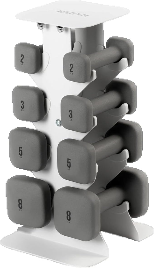 WeGym SafeGrip Square Dumbbells with Anti Slip Handles, Aesthetic Free Weights for Home Workouts, Stable Design Prevents Rolling during Floor Exercises - Set