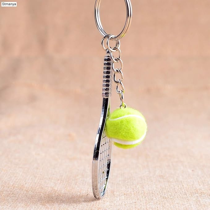 Mini Cute Soccer Keychain Bowling Tennis Baseball Keychain for Men Women Boys Girls Gift