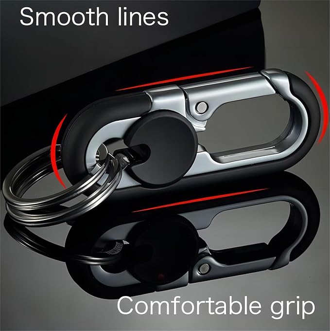 Men's Car Key Chain 2pcs, Personalized Creative Stainless Steel Car Keychain for Men