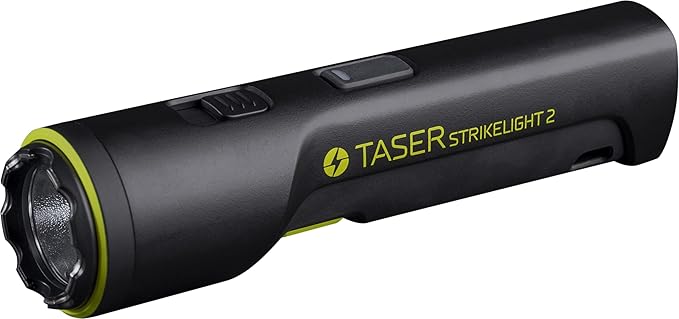 TASER StrikeLight 2 Rechargeable Self-Defense Flashlight with Painful 10 µC Stun Charge | Portable, Lightweight Protection for Running, Jogging, Pet Walking, Camping, Hiking, and Outdoors