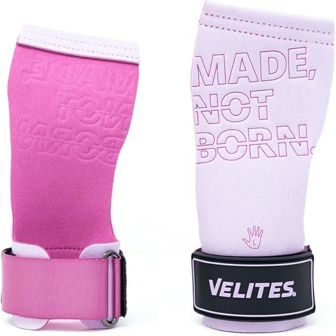 Velites I Quad Pro Handgrips I Professional Cross Training Gloves or Gymnastics I All Surface I Use with Magnesium I Includes Free Bands