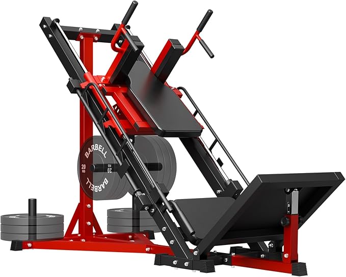 ONNO Leg Press Hack Squat Machine Combo,Adjustable Leg Exercise Machine with Linear Bearing for Home Gym,Specialty Hack Squat Machine for Lower Body Workout with Weight Storage Posts