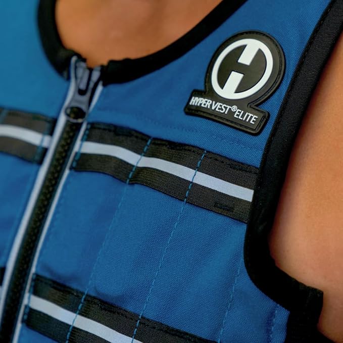 Hyperwear Hyper Vest ELITE Fully Adjustable Weight Vest - Stretch CORDURA® Fabric Zipper Thin Steel Weights - Weighted Vests for Running, Strength, Endurance, Walking - Sizes S, M, L, XL