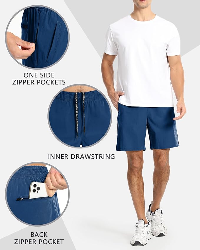 CANGHPGIN Mens Workout Athletic Shorts 7 inch / 5 inch Quick Dry Running Shorts Men Lightweight Sports Gym Shorts with Pocket