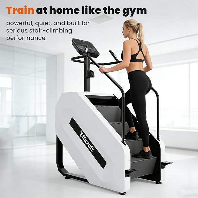 Stair Stepper Machine with LED Screen, Commercial Grade Stair Climber, Continuous Climbing Exercise Machine for Cardio, 15 Speed Levels Stair Master, 15-164 Steps/Min
