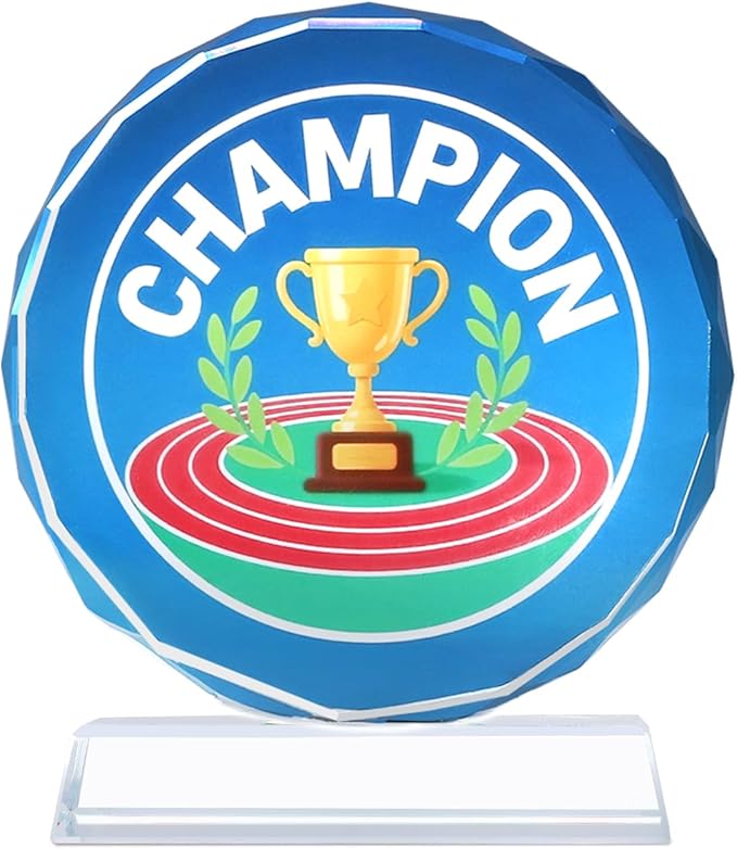 Crystal Trophy Award for Kids & Adult, Champion Football Baseball Soccer Basketball Sports Winner Trophies, Award Trophy for Sports Championships Tournaments Award Competitions Rewards Prizes