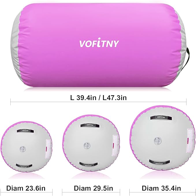 VOFiTNY Gymnastics Tumbling Equipment Air Barrel Inflatable Octagon Tumbler Roller Back-bend Trainer Cheerleading Without Pump