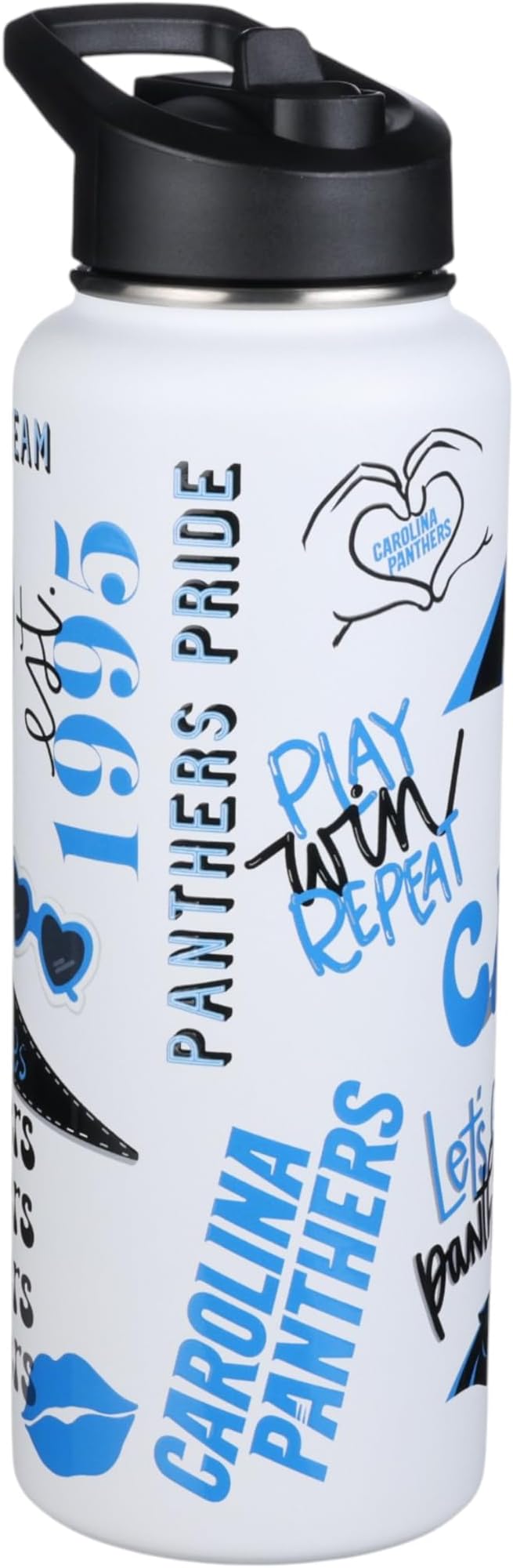 The Memory Company Officially Licensed NFL 34oz Water Bottle - Premium Stainless Steel Double-Wall Insulated, Leakproof Design
