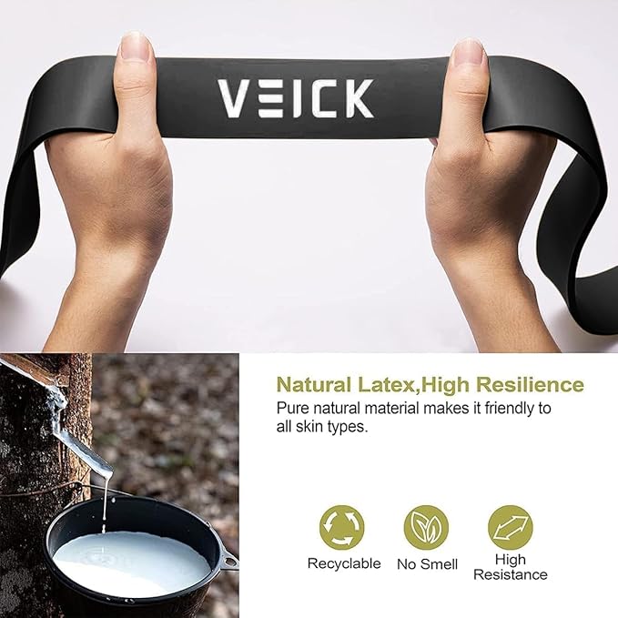 VEICK Resistance Bands for Working Out, Exercise Bands, Workout Bands, Pull Up Assistance Bands, Long Heavy Stretch Bands Set for Men and Women, Power Weight Gym at Home Fitness Equipment