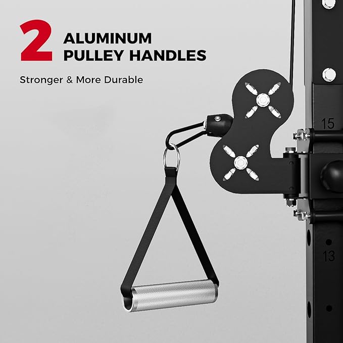 RitFit M1 Pro Smith Machine Package, All-in-One Power Cage with Weight Stack Set, Includes LAT Pulldown & Cable Crossover System for Home Gyme