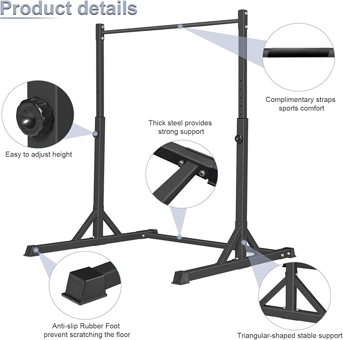 Bongkim Gymnastics Bar for Kids,Adjustable Height Gymnastic Horizontal Bars,Folding Gymnastics Equipment Junior Training Bar for Home Using,Stable Kids Training bar for Children
