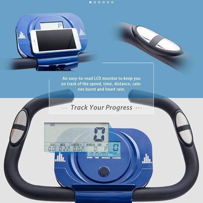Foldable Exercise Bike with 16-Level Resistance, Upright & Recumbent Magnetic Indoor Cycling Machine for Home Workout